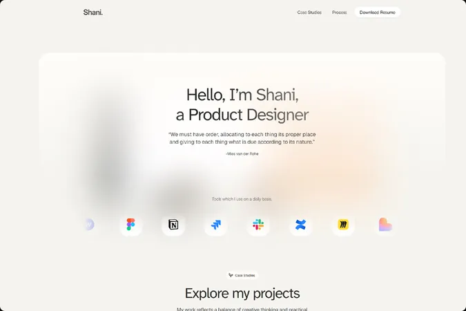 אתר תיק העבודות של Shani